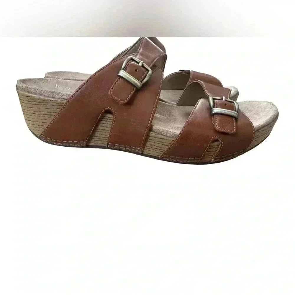 DANSKO Leeann Tan Burnished Calf Sandals